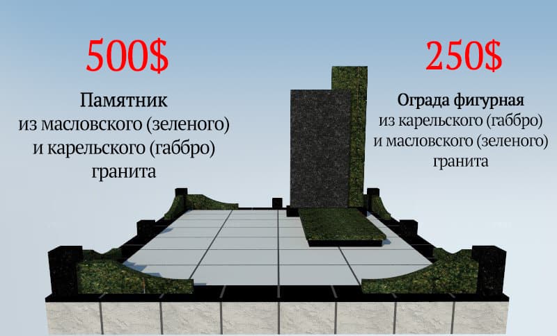 памятник и ограда по скидке
